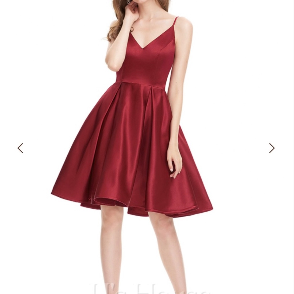 Burgundy Hoco Dress - Picture 4 of 4